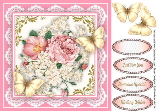 Pink Rapsody on lace  
