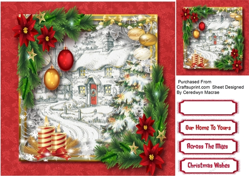 Snow Cottage and Baubles