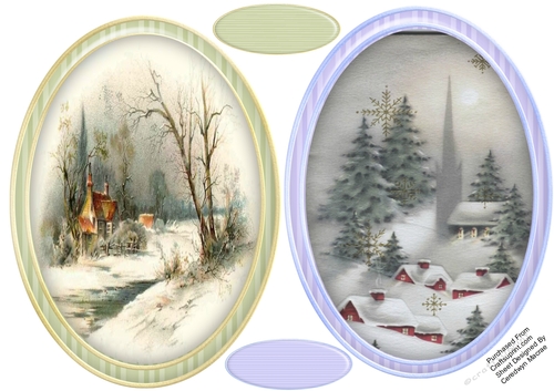 Oval Christmas Toppers 1