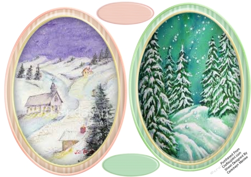Oval Christmas Toppers 2
