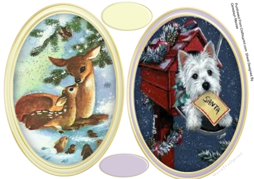 Oval Christmas Toppers 3