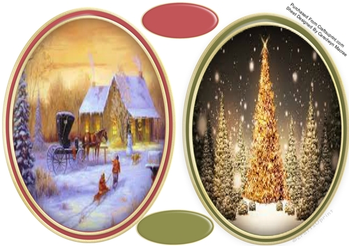 Oval Christmas Toppers 4