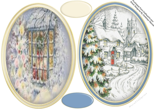 Oval Christmas Toppers 5