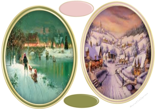 Oval Christmas Toppers 6