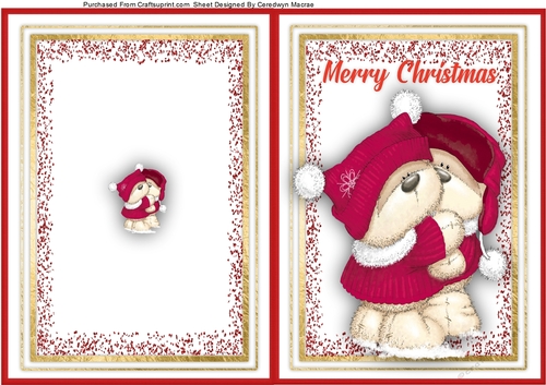 Print, Cut, and Fold, Christmas Cuddles