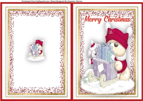 Print, Cut, and Fold, Teds Sleigh Plle 