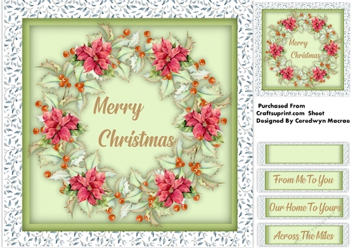 Merry Christmas , With Poinsettias