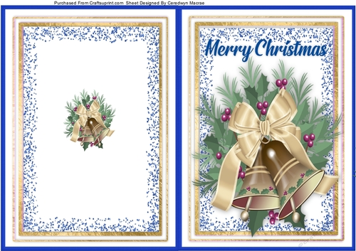 Print Cut and Fold , Christmas Bells 1