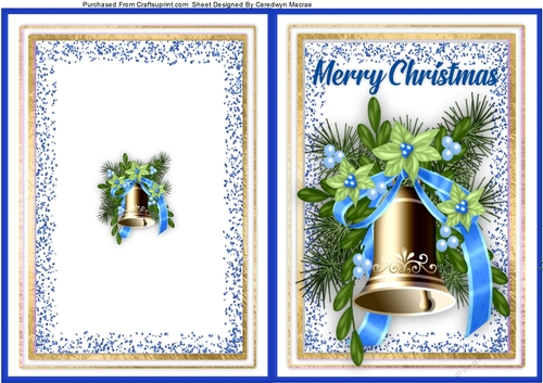 Print Cut and Fold , Christmas Bells 2