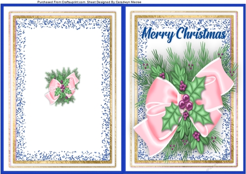 Print Cut and Fold , Christmas Bow  4