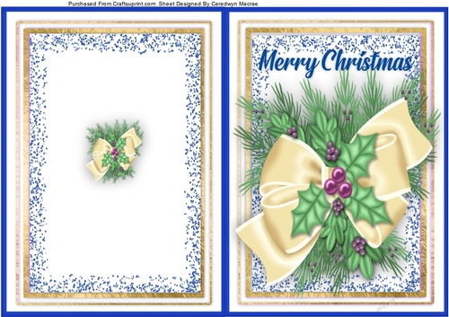 Print Cut and Fold , Christmas Bow  5