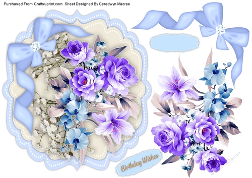 Beautiful Blue Roses and Babys Breath
