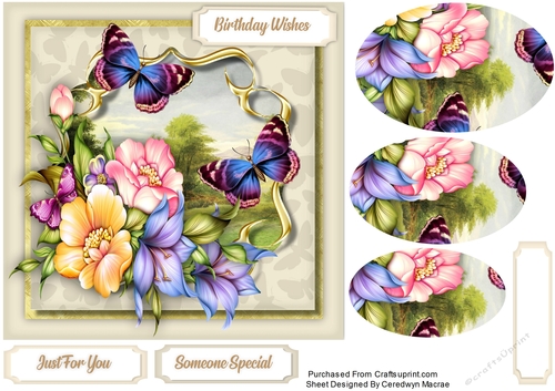 Beautifu Butterflys and Roses 
