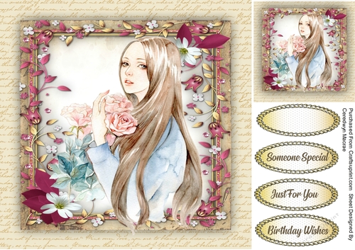 Beautiful Girl with the Flowers 