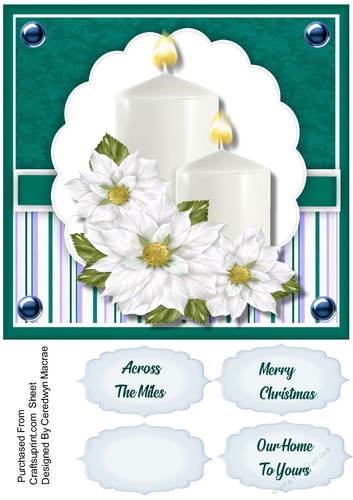 Stunning White Candles and Poinsettias 2
