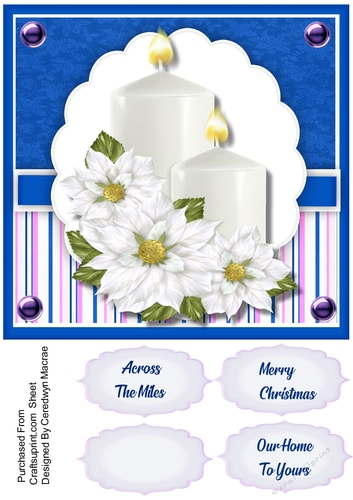 Stunning White Candles and Poinsettias 3