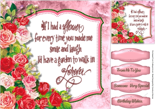 Red and Pink Roses and Verse