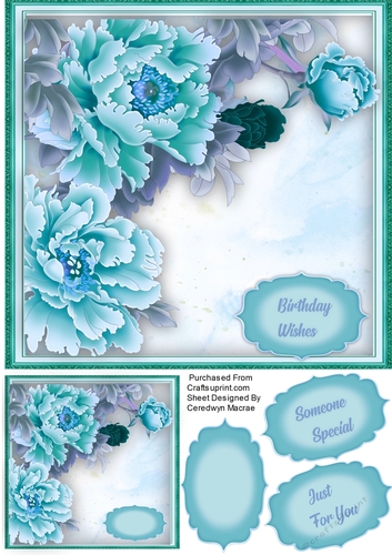 Beautiful Blue Peonys