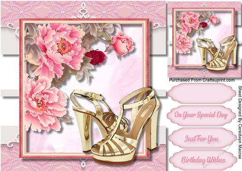 Golden Shoes and Pink Roses