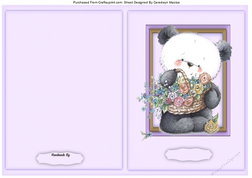 Print, Cut, and fold, Teds Basket of Flowers 4