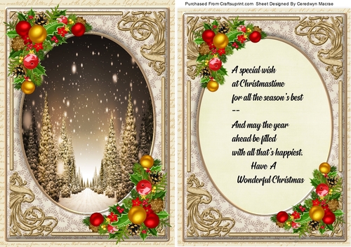 A5 Christmas Card With Verse, 1