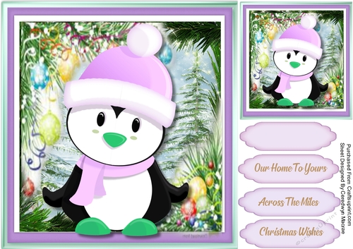 Penguin in his Lilac Hat 
