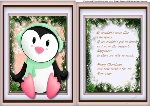 LovelyPink Penguin with Verse 