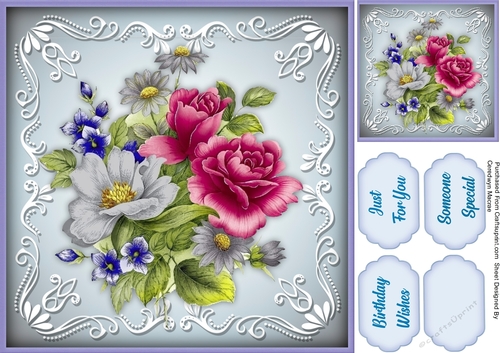 Gorgeous Roses in a Ornae Frame 