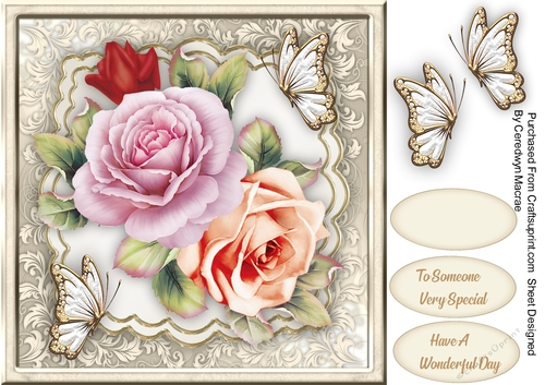 Gorgeous  Roses and Butterflys 