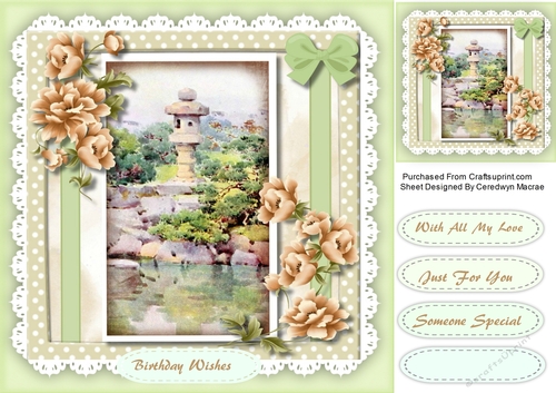 Beautiful Oriental Garden with Flowers 1