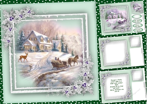 8x8 Mini Kit , Christmas Blessings , Green