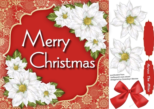 Golden Snowflakes and Poinsettis 3