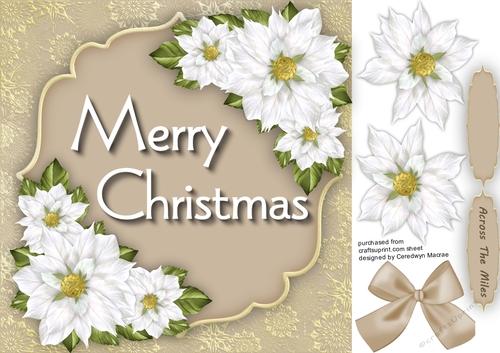 Golden Snowflakes and Poinsettis 4