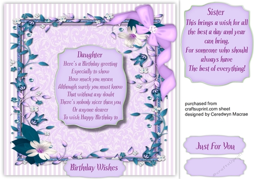  Birthday Wishes , Daughter or Sister