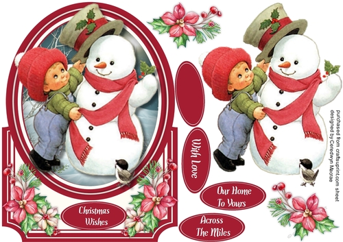 Over The Edge ,Boy Dressing the Snowman
