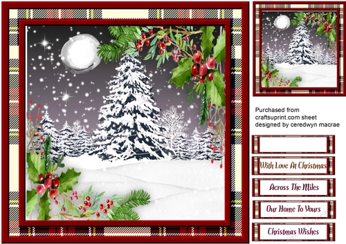 Beautiful Night Time Sky  in Tartan Frame 