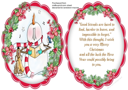 Topper With Verse , Sing-a-Long Snowman