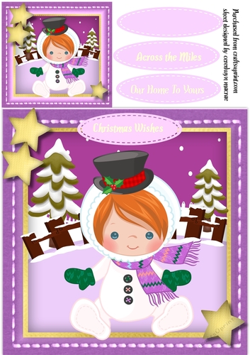 Little red Haired Snow man Girl