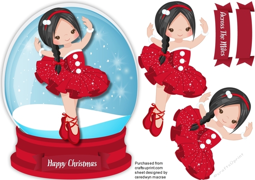 Snow Globe , Red Ballerina 