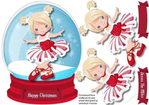 Snow Globe , Beautiful Blone Ballerina