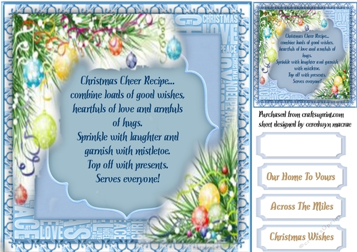 Beautiful Baubles and Christmas Verse 
