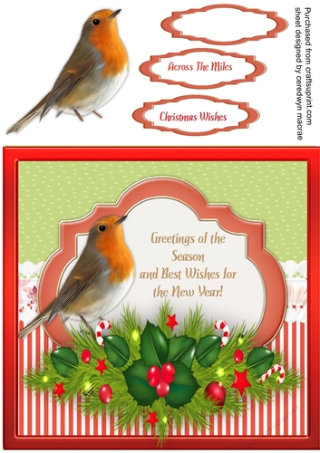 Beautiful Christmas Greetings , Red