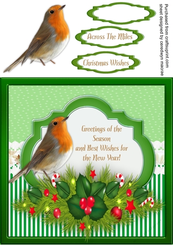 Beautiful Christmas Greetings , Green 