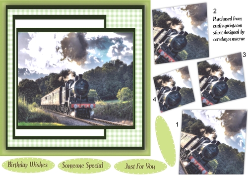 Steam Train on the Tracks 1