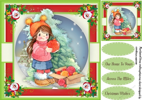 Little Girl with Christmas Baubles