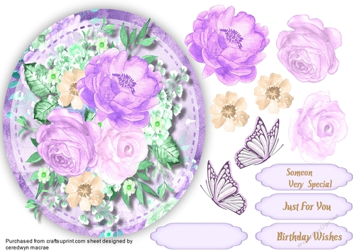 Beautiful LilacTopper and Butterflys 