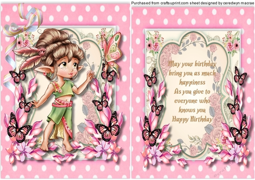 A5 Butterflies and Feathers , with Verse 
