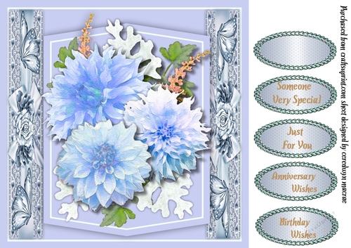 Beautiful Blue Chrysanthemums 