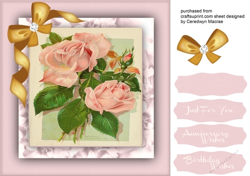 Beautiful Shabby Chic Roses and Verse 