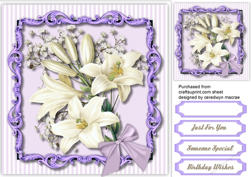 Beautiful White Lillies and Babys Breath